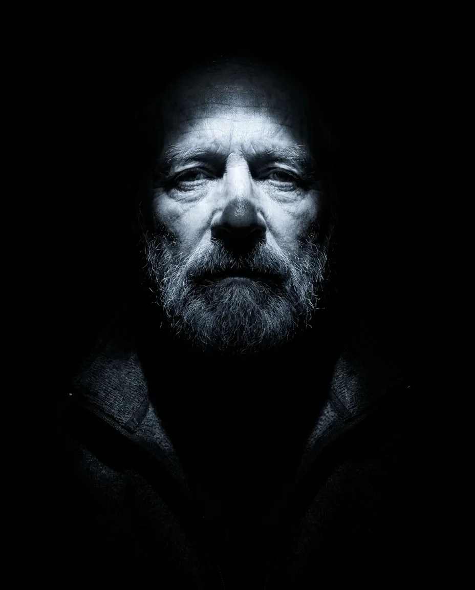 Nano Banana example — Dramatic spotlight portrait
