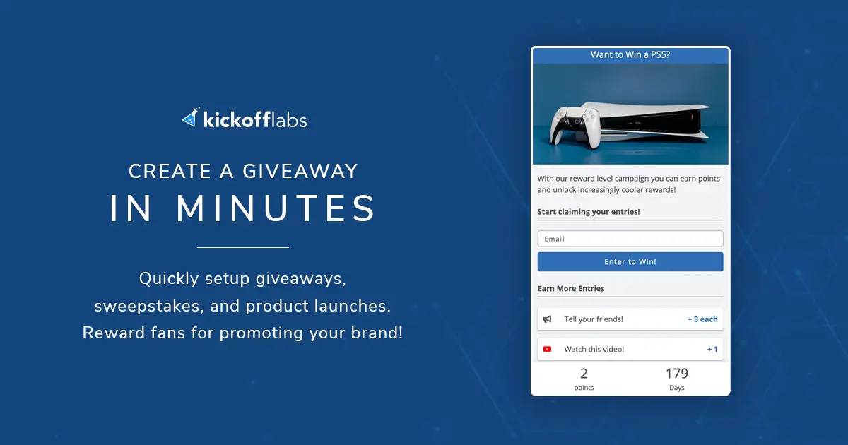 KickoffLabs screenshot