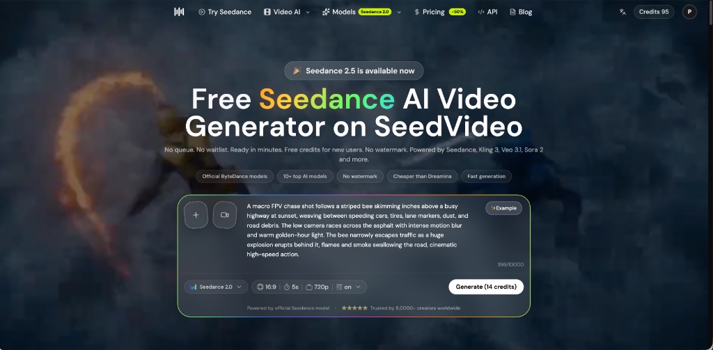 Seedance 2.5 AI Video Generator - Product Image