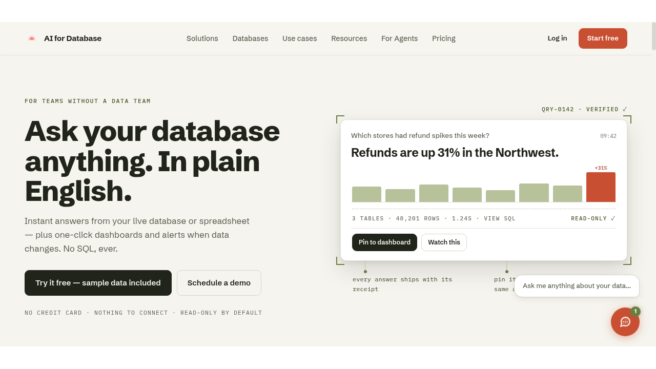 AI for Database - Product Image